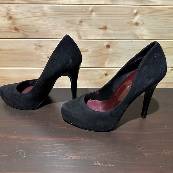 Jessica Simpson Black Suede Pumps Size 6 - Picture 4 of 7
